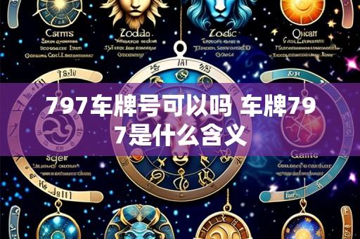 797车牌号可以吗 车牌797是什么含义