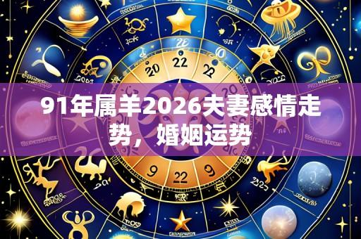 91年属羊2026夫妻感情走势，婚姻运势