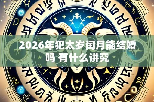 2026年犯太岁闰月能结婚吗 有什么讲究