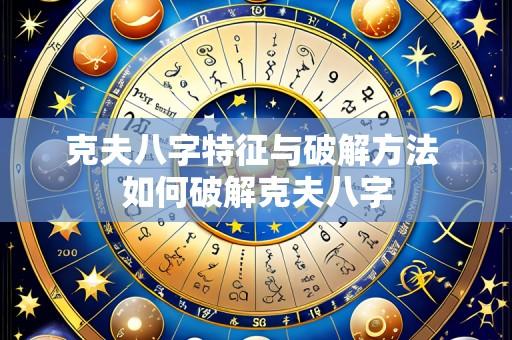 克夫八字特征与破解方法 如何破解克夫八字
