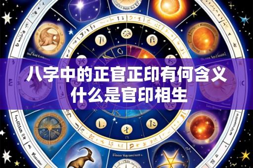八字中的正官正印有何含义 什么是官印相生