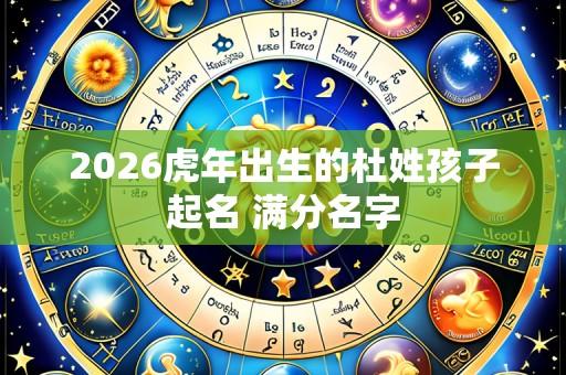 2026虎年出生的杜姓孩子起名 满分名字