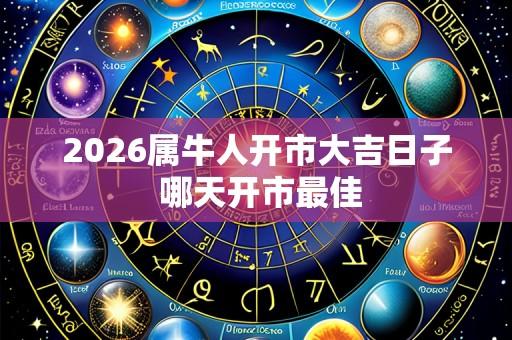 2026属牛人开市大吉日子 哪天开市最佳