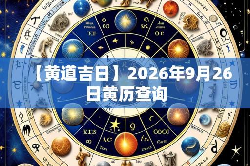 【黄道吉日】2026年9月26日黄历查询