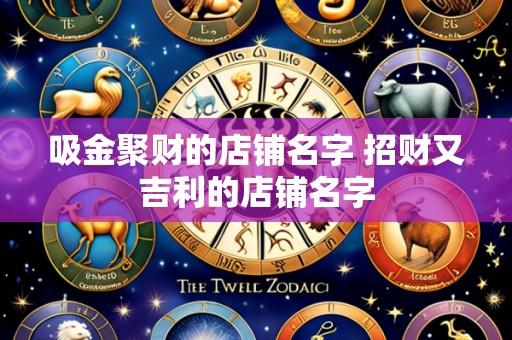 吸金聚财的店铺名字 招财又吉利的店铺名字