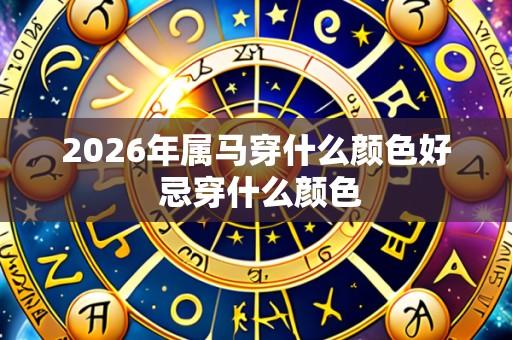 2026年属马穿什么颜色好 忌穿什么颜色