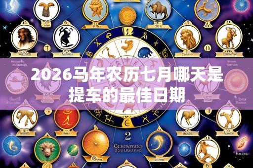 2026马年农历七月哪天是提车的最佳日期