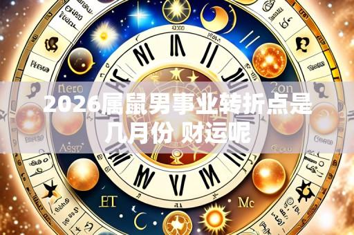 2026属鼠男事业转折点是几月份 财运呢