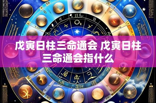 戊寅日柱三命通会 戊寅日柱三命通会指什么