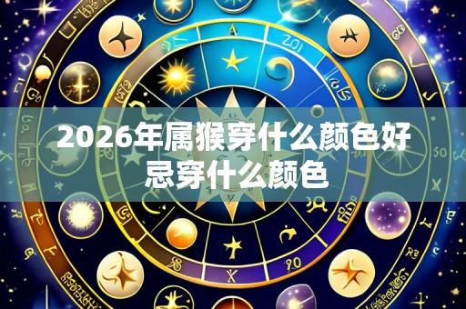 2026年属猴穿什么颜色好 忌穿什么颜色