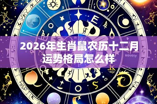 2026年生肖鼠农历十二月运势格局怎么样