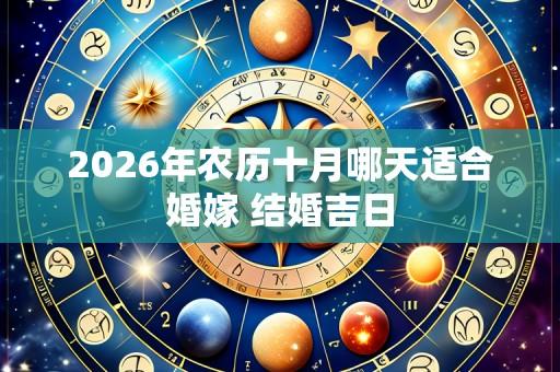 2026年农历十月哪天适合婚嫁 结婚吉日