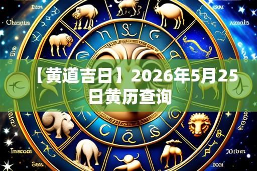 【黄道吉日】2026年5月25日黄历查询
