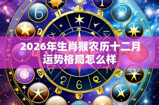 2026年生肖猴农历十二月运势格局怎么样