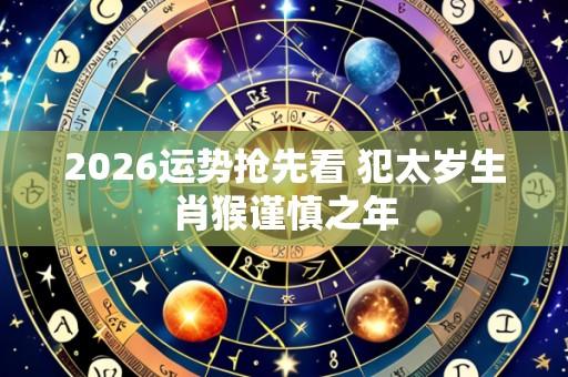 2026运势抢先看 犯太岁生肖猴谨慎之年