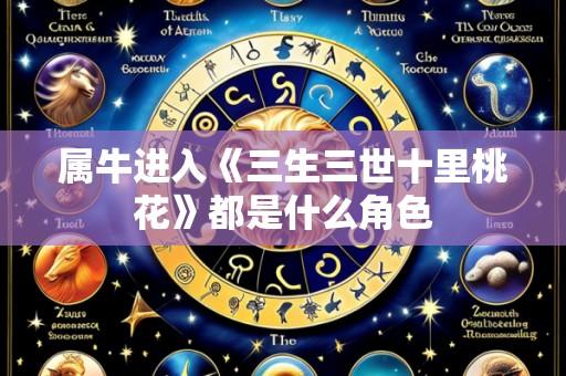 属牛进入《三生三世十里桃花》都是什么角色