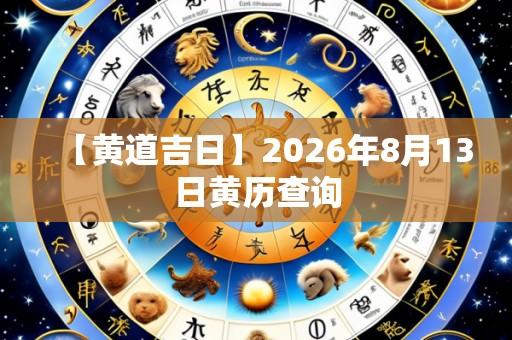 【黄道吉日】2026年8月13日黄历查询