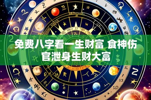 免费八字看一生财富 食神伤官泄身生财大富