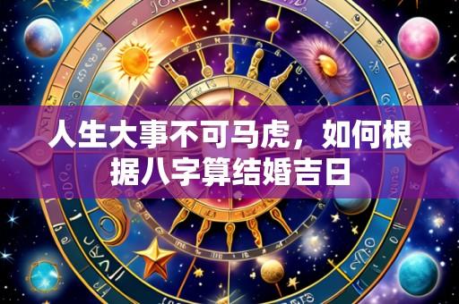 人生大事不可马虎，如何根据八字算结婚吉日