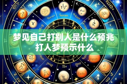 梦见自己打别人是什么预兆 打人梦预示什么