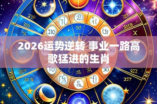 2026运势逆转 事业一路高歌猛进的生肖