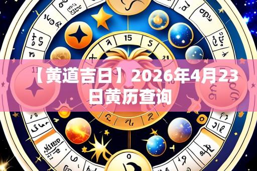 【黄道吉日】2026年4月23日黄历查询