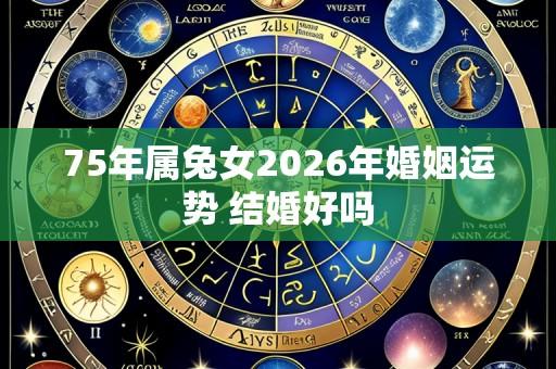75年属兔女2026年婚姻运势 结婚好吗
