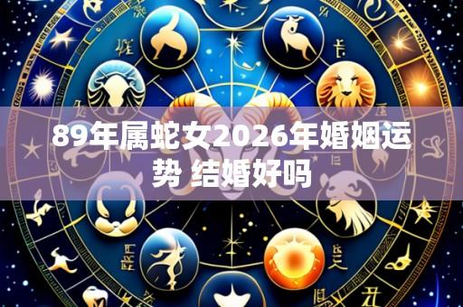 89年属蛇女2026年婚姻运势 结婚好吗