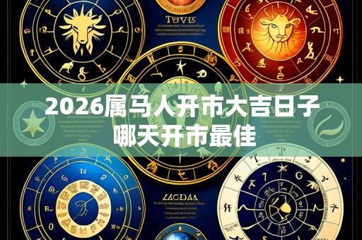 2026属马人开市大吉日子 哪天开市最佳