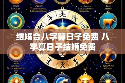 结婚合八字算日子免费 八字算日子结婚免费