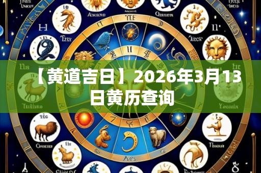 【黄道吉日】2026年3月13日黄历查询
