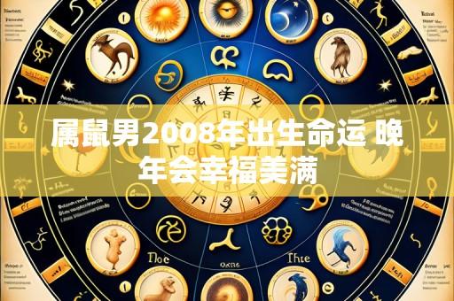 属鼠男2008年出生命运 晚年会幸福美满