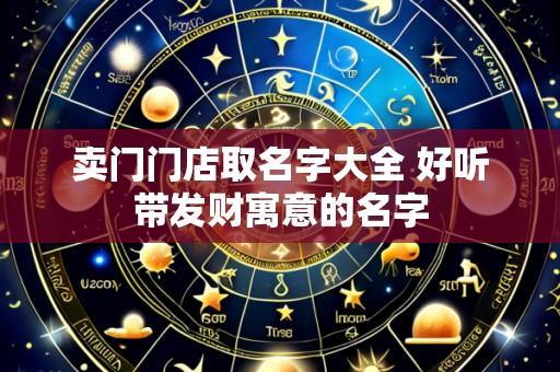 卖门门店取名字大全 好听带发财寓意的名字