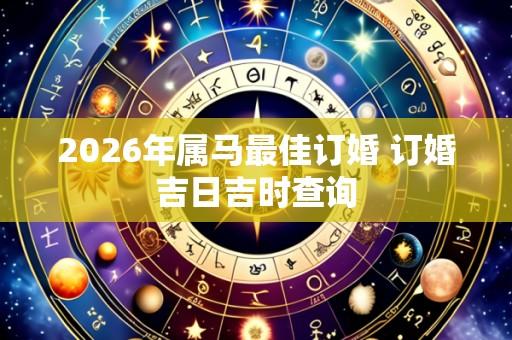 2026年属马最佳订婚 订婚吉日吉时查询