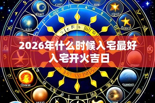 2026年什么时候入宅最好 入宅开火吉日