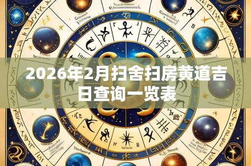 2026年2月扫舍扫房黄道吉日查询一览表