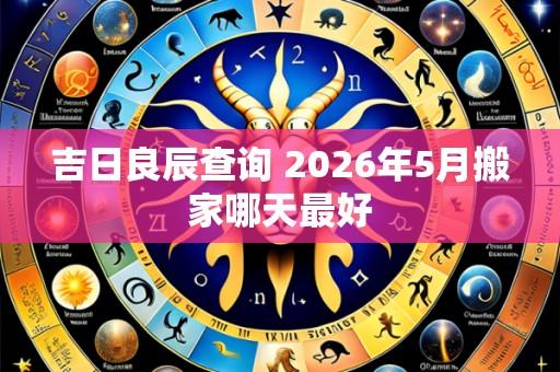 吉日良辰查询 2026年5月搬家哪天最好