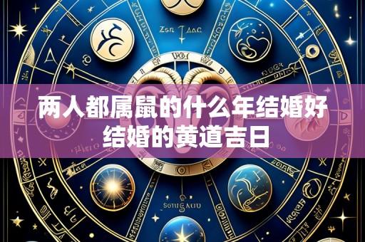 两人都属鼠的什么年结婚好 结婚的黄道吉日