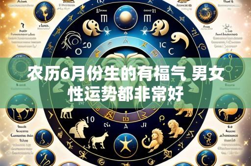 农历6月份生的有福气 男女性运势都非常好