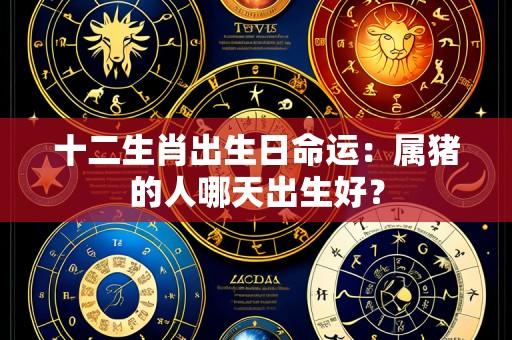 十二生肖出生日命运:属猪的人哪天出生好?