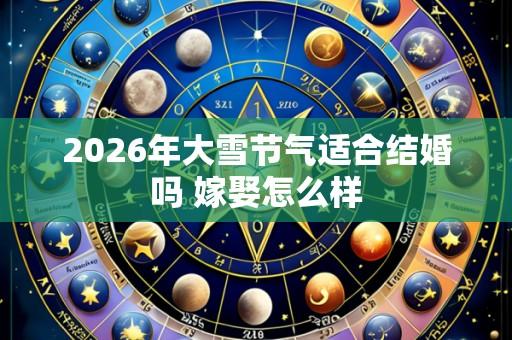 2026年大雪节气适合结婚吗 嫁娶怎么样