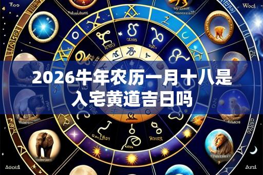 2026牛年农历一月十八是入宅黄道吉日吗