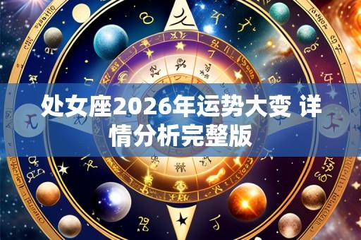 处女座2026年运势大变 详情分析完整版