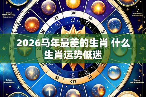 2026马年最差的生肖 什么生肖运势低迷