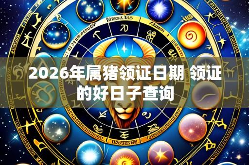 2026年属猪领证日期 领证的好日子查询