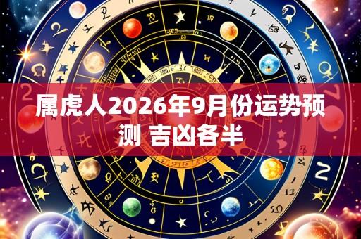 属虎人2026年9月份运势预测 吉凶各半