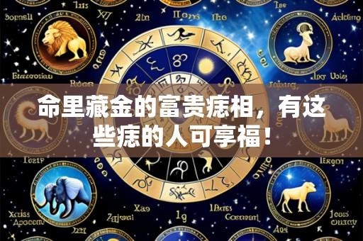 命里藏金的富贵痣相，有这些痣的人可享福！