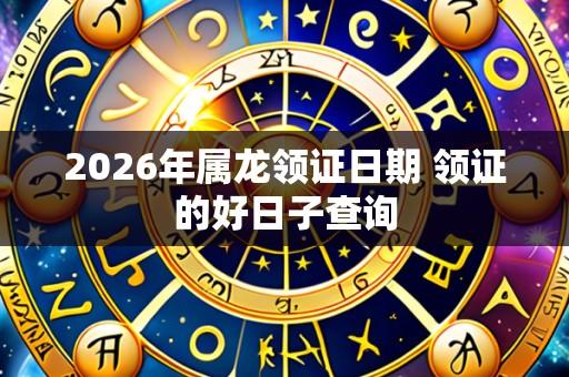 2026年属龙领证日期 领证的好日子查询
