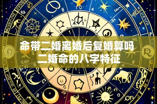 命带二婚离婚后复婚算吗 二婚命的八字特征