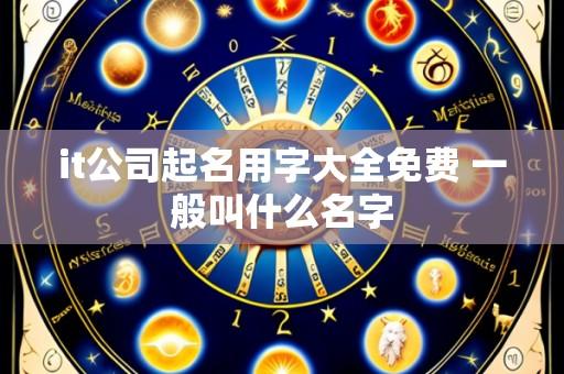 it公司起名用字大全免费 一般叫什么名字